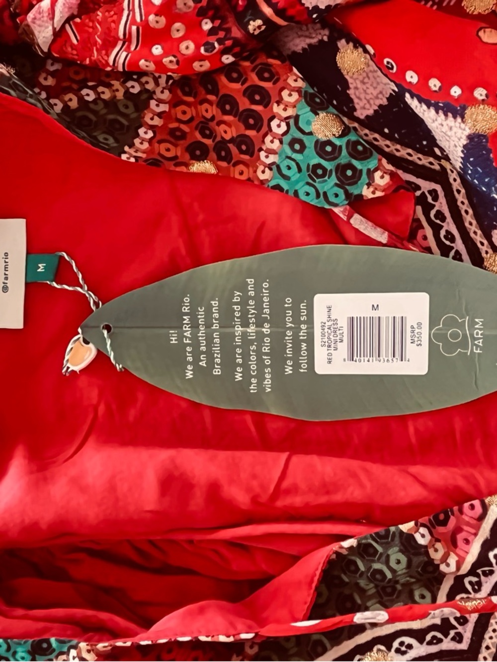 Farm Rio Tropical Shine Mini Dress - Picture 11 of 14
